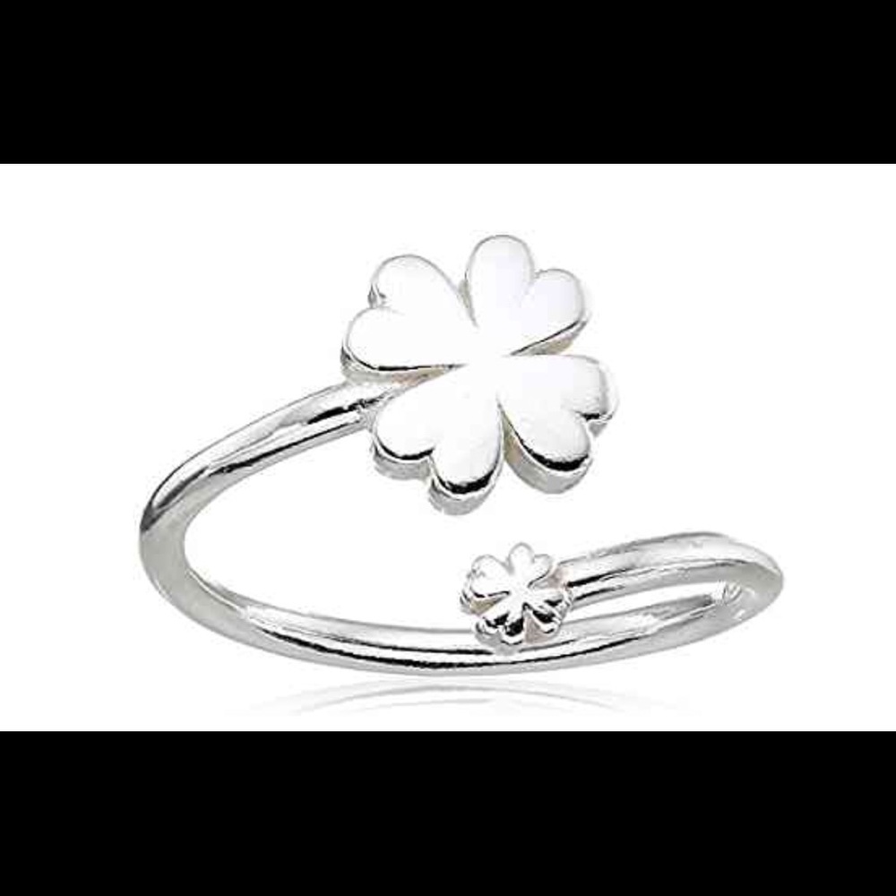 Alex and Ani adjustable clover ring